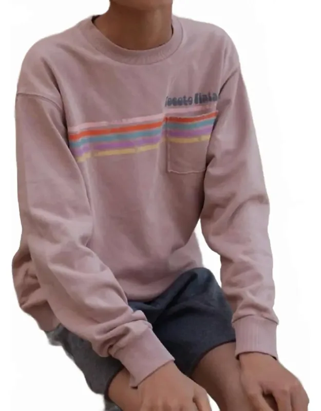"lines" Print Sweatshirt