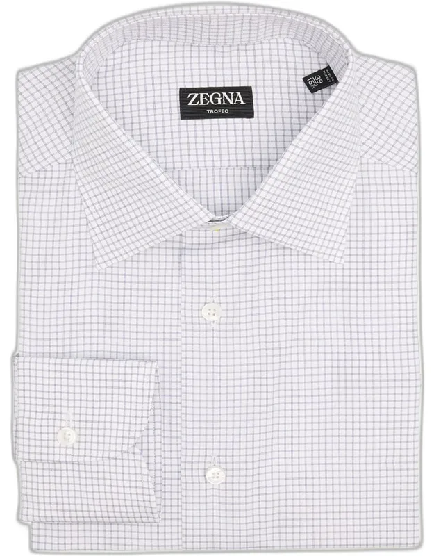 Trofeo Cotton Grid Check Dress Shirt