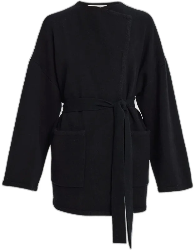 Belted Patch Pocket Cardigan