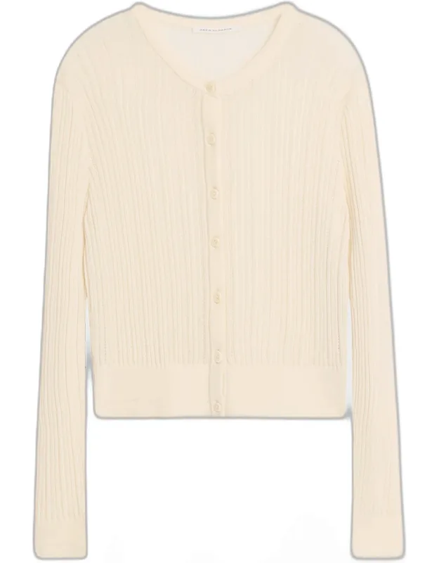 Pointelle Knit Cardigan