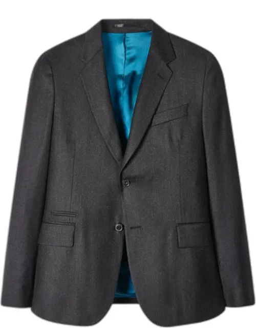 Tailored-fit Overdyed Wool-cashmere Flannel Blazer
