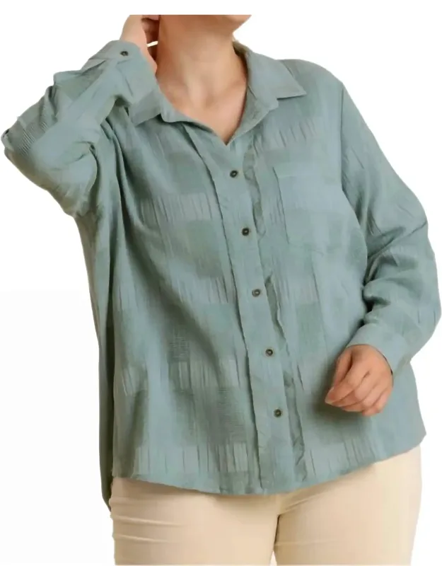Chenille Button Down Top