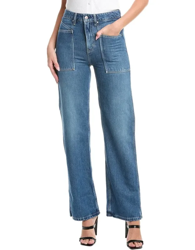 High-rise Straight Cargo Jeans