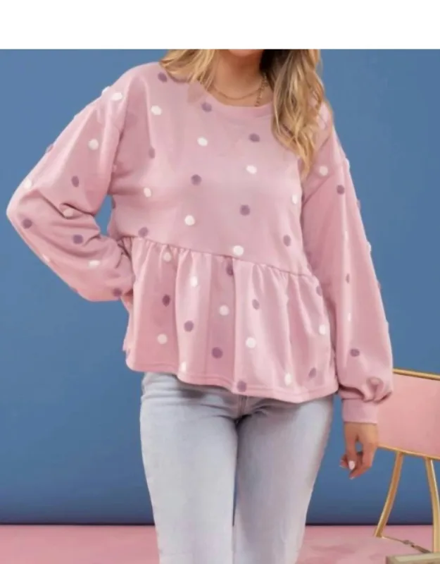 Pom Pom Knit Top