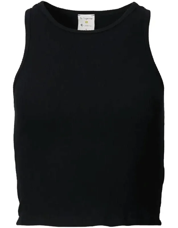 Cropped Ribbed Stretch-cotton Top