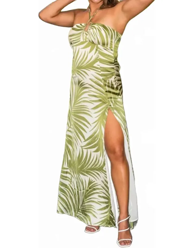 Wild Palm Tie Back Dress