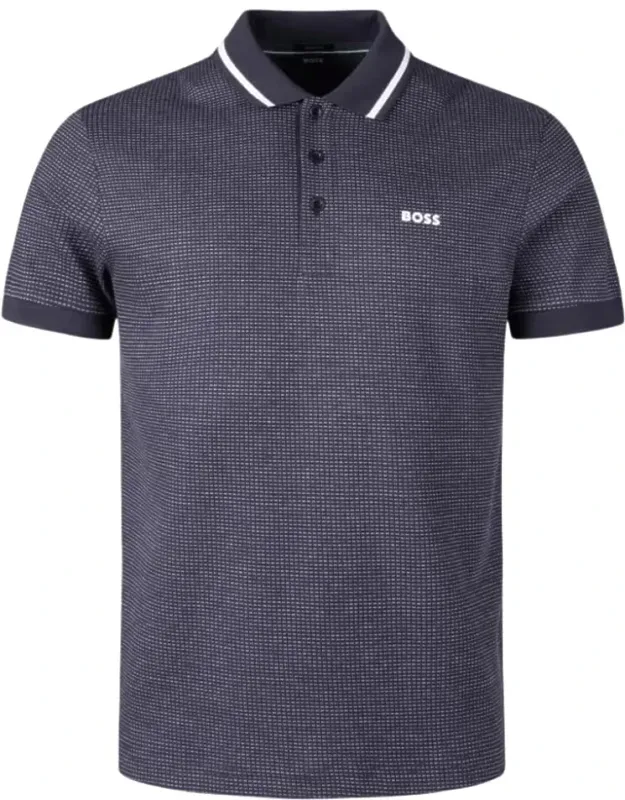 Paddy Tape Short Sleeve Jacquard Polo Shirt