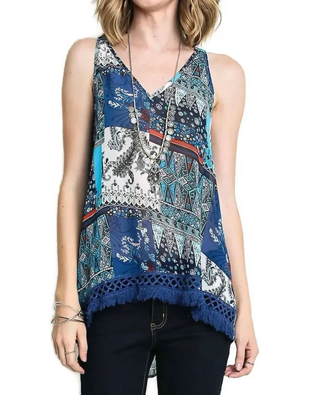 Crochet Fringe High Low Tank
