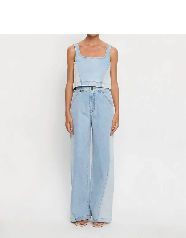 Carla Denim Jeans In Two Tone Wash