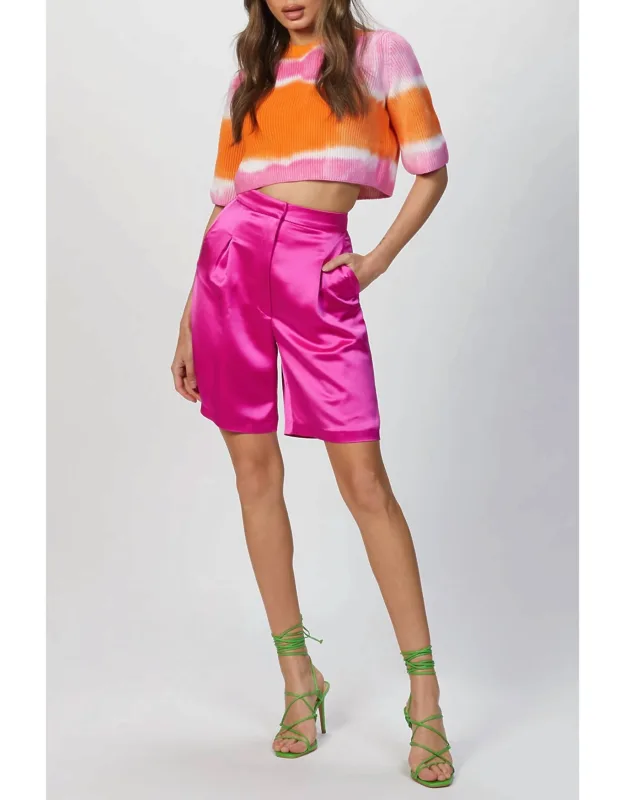 Tie-dye Knitted Cropped Top