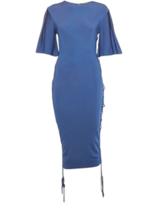 Jersey Lace Up Detail Bodycon Dress