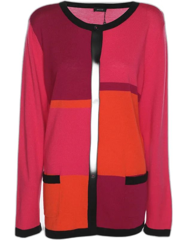 Colorblock Stretch Knit Sweater