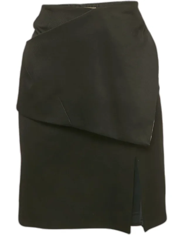 Asymmetrical Overlap Pencil Skirt