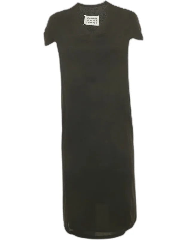 Crepe V-neck Short Dress