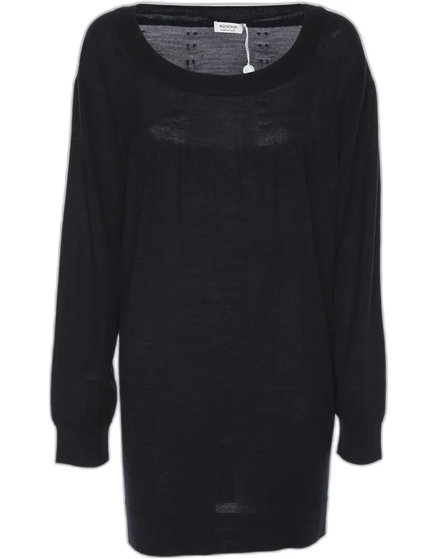 Deep Navy Jersey Long Sleeve Sweater