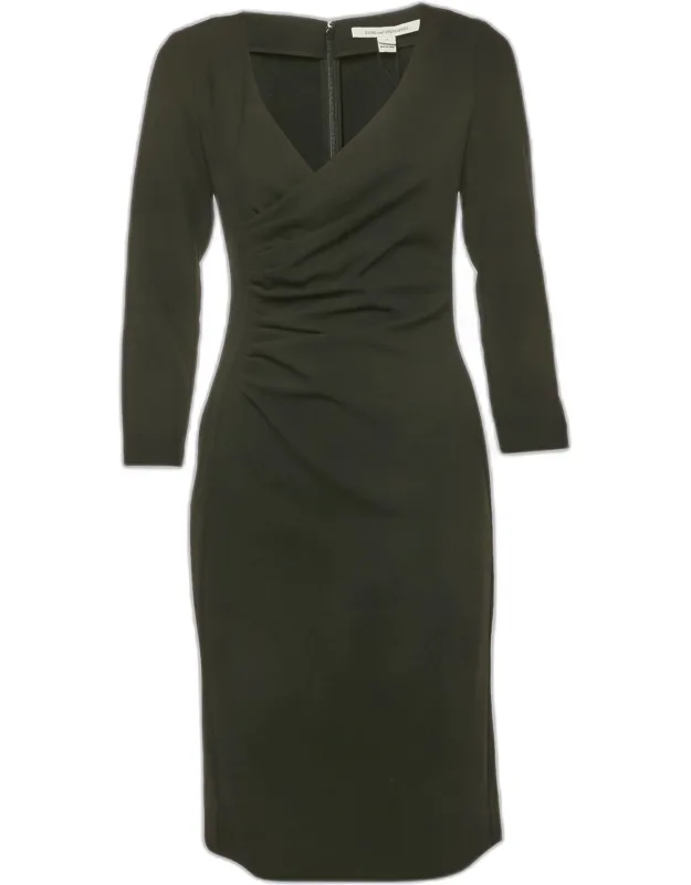 Stretch Crepe Draped Elliana Dress