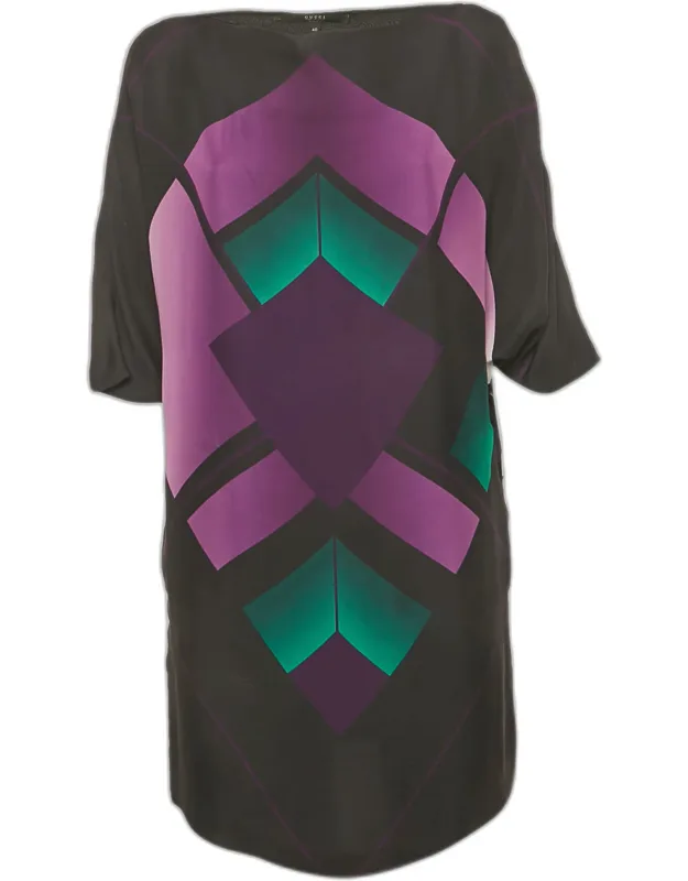 Printed Silk Mini Dress