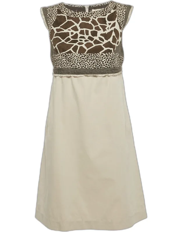 Printed Cotton Short Dress