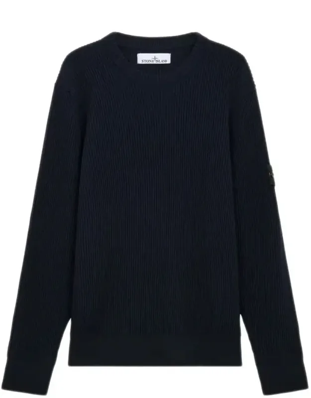 Knit Crewneck Sweater In Full Rib Rws Wool