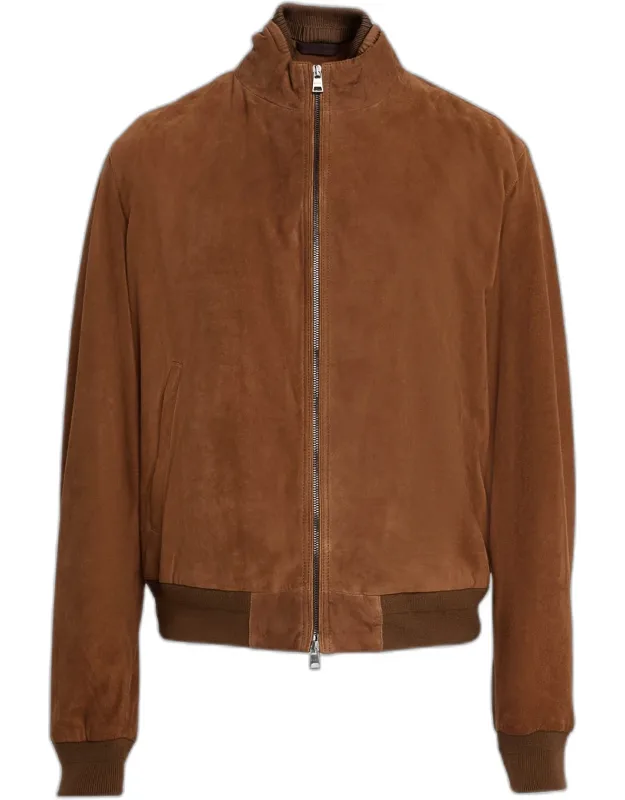 Suede Bomber Jacket