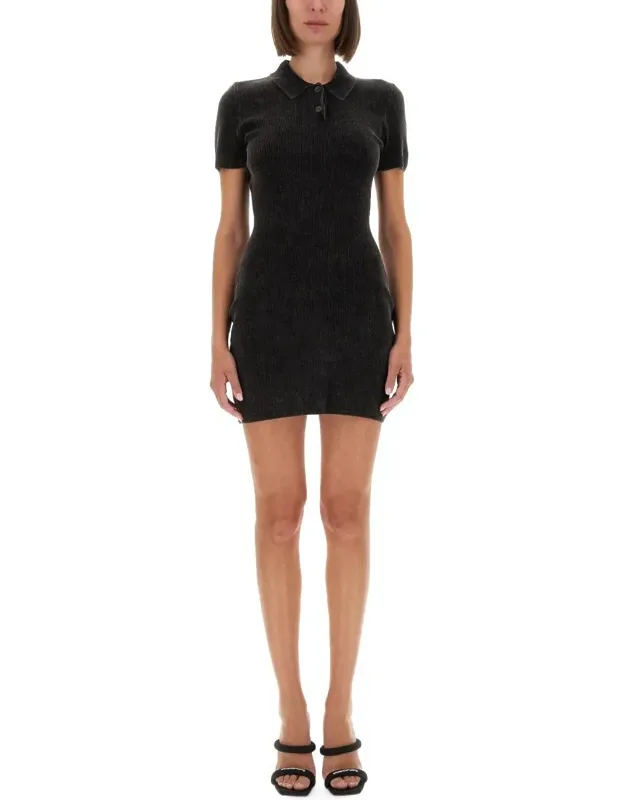 Mini Dress With Polo Collar