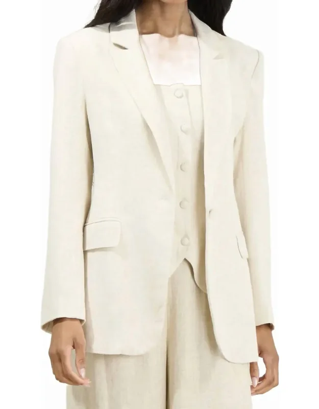 Fitted Notch Lapel Blazer