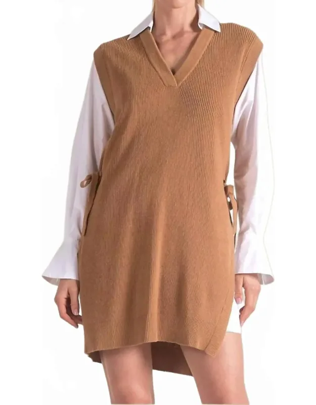 V-neck Sweater Dress
