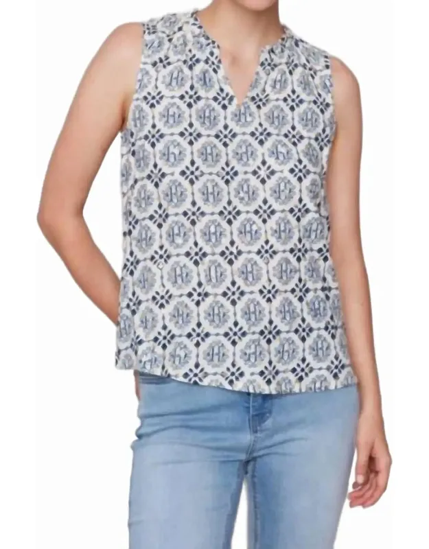 Printed Sleeveless Blouse