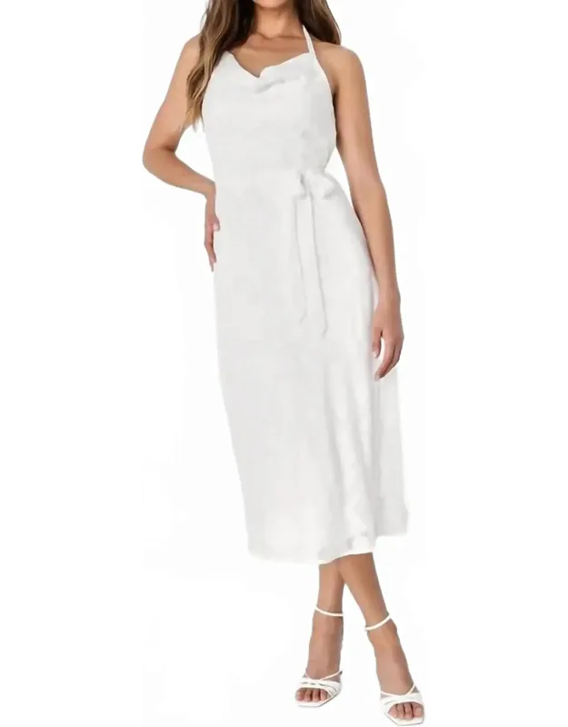 Floral Jacquard Halter Midi Dress