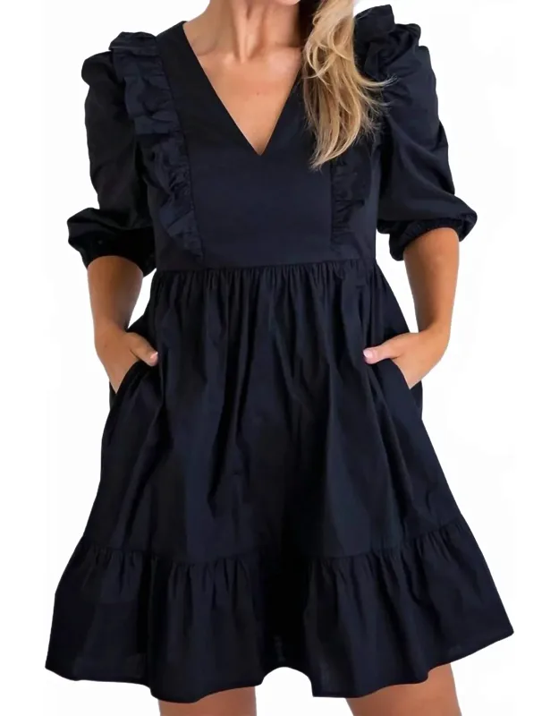 Poplin Pocket And Sleeves Dress