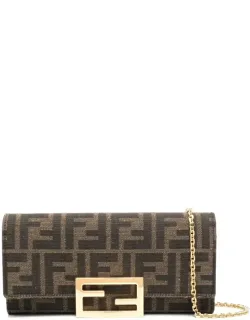Ff-print Canvas Chain Wallet Bag