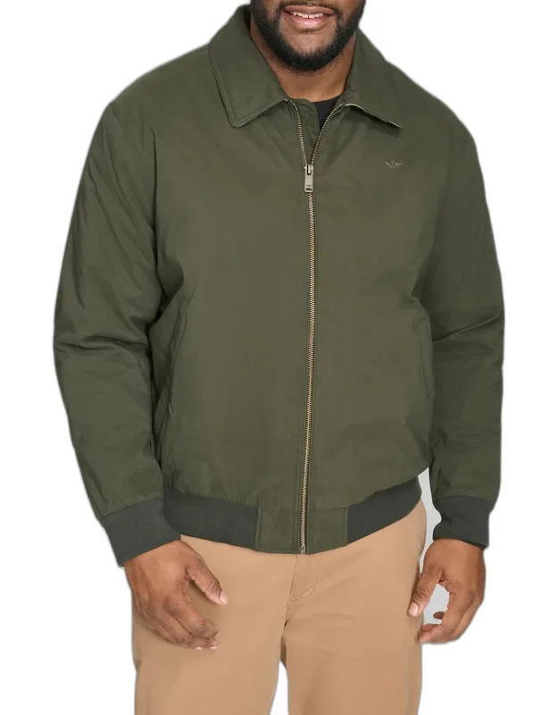 Tailored Fit Micro Twill Golf Bomber Jacket