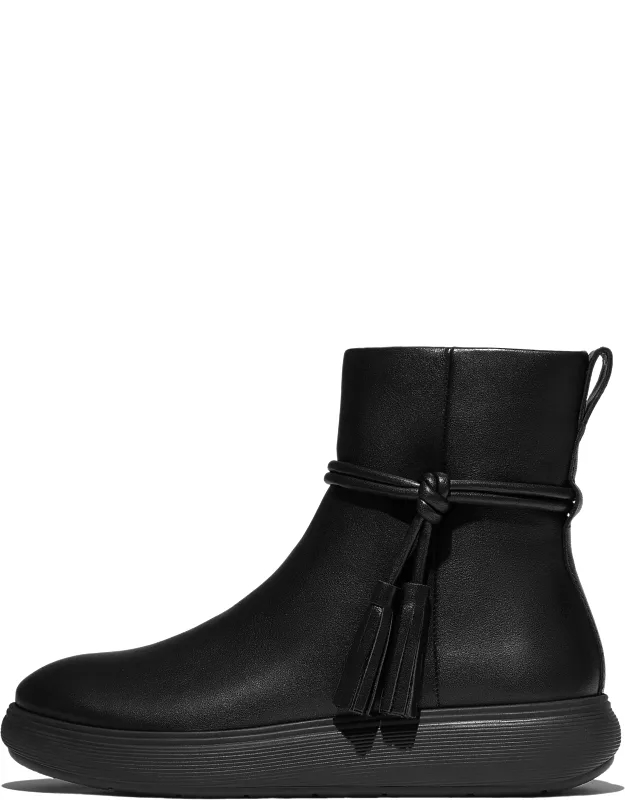 Tassel Leather Short Boots