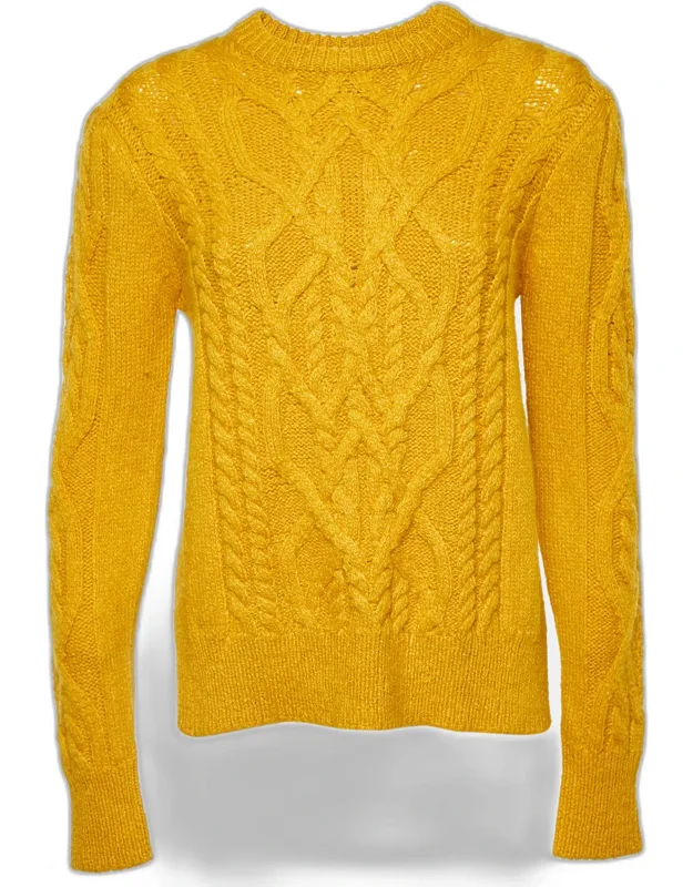Cable Knit Side Open Sweater
