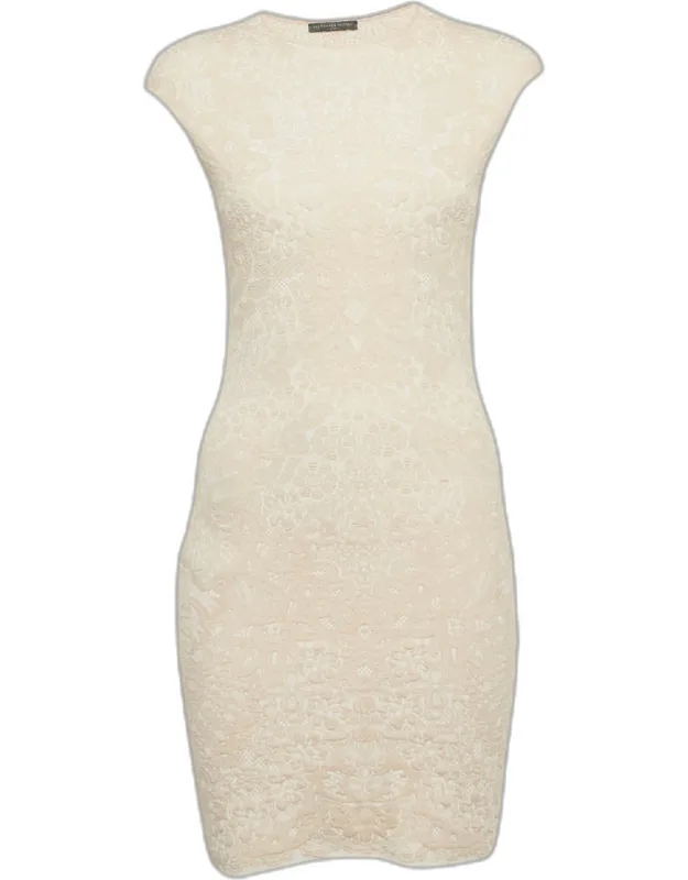 Jacquard Knit Mini Bodycon Dress
