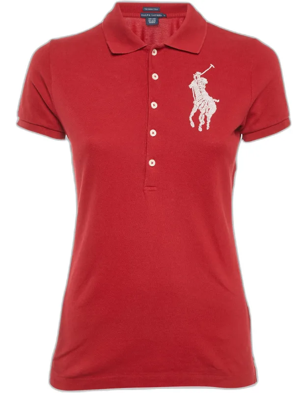 Logo Embroidered Skinny Fit Polo T-shirt