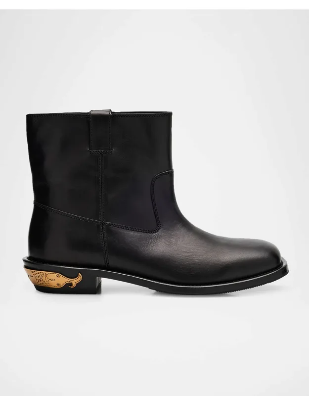 Berlin Leather Ankle Boots