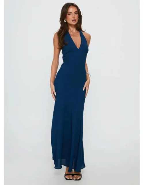 Halter Scarf Tie Maxi Dress