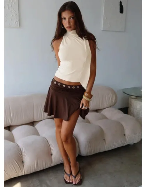 Eyelet Mini Skirt