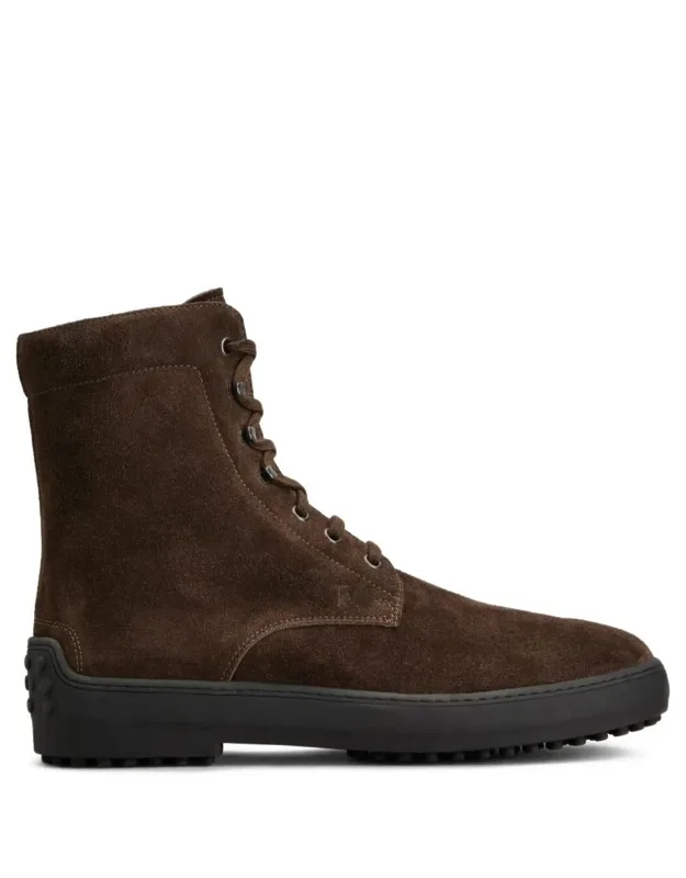 Suede Gommino Combat Boots