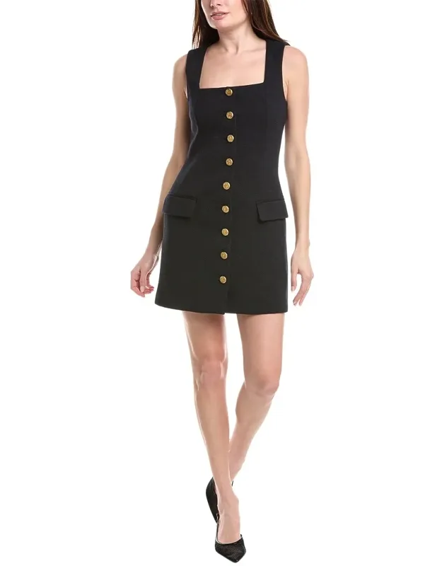 Textured Wool-blend Mini Dress