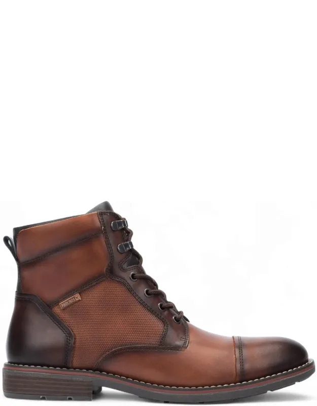 Cuero Leather Zip & Lace Up Ankle Boots
