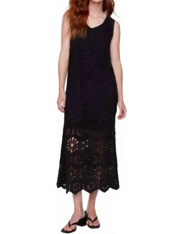 Crochet Sleeveless Maxi Dress