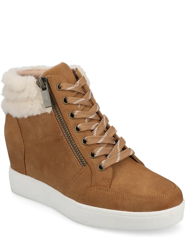 Clarity High Top Wedge Sneakers