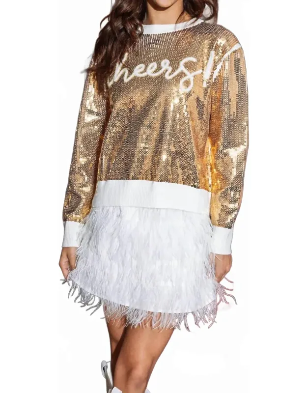 Sequin Cheers Sweater