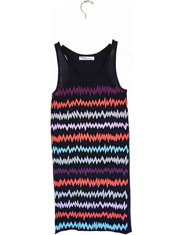 Electric Stripe Tank Mini Dress