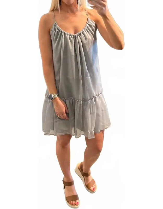 Chiffon Racerback Mini Dress