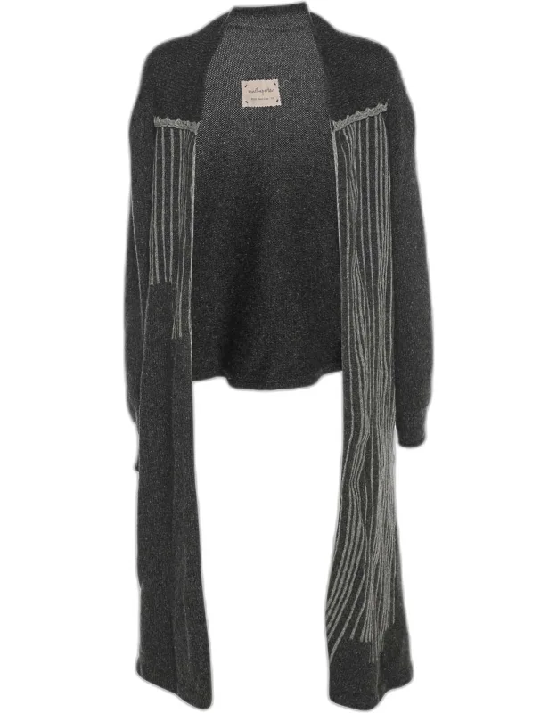 Rib Knit Long Cardigan