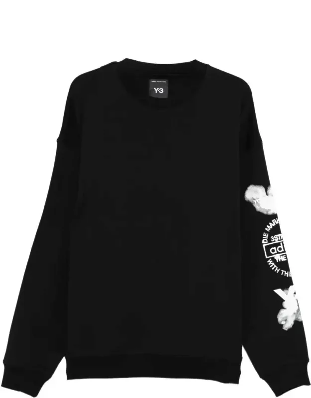 Cloud-print Crew-neck Sweatshirt
