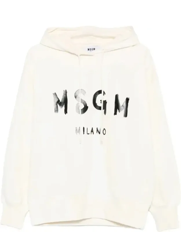 Logo Print Cotton Hoodie